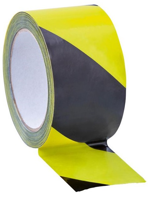 10036022 IKS WAARSCHUWINGSTAPE ZELFKL. 66 M X 60 MM GEEL/ZWART