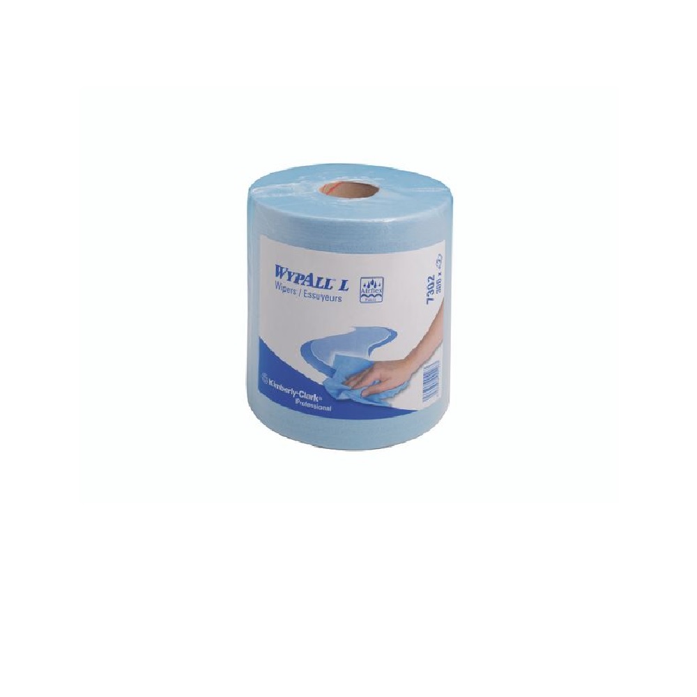10238943 KIMBERLY-CLARK POETSDOEK WYPALL 20.5X38,ROL L20 2 LAAGS, 300 X DOEK,BLAUW 7302