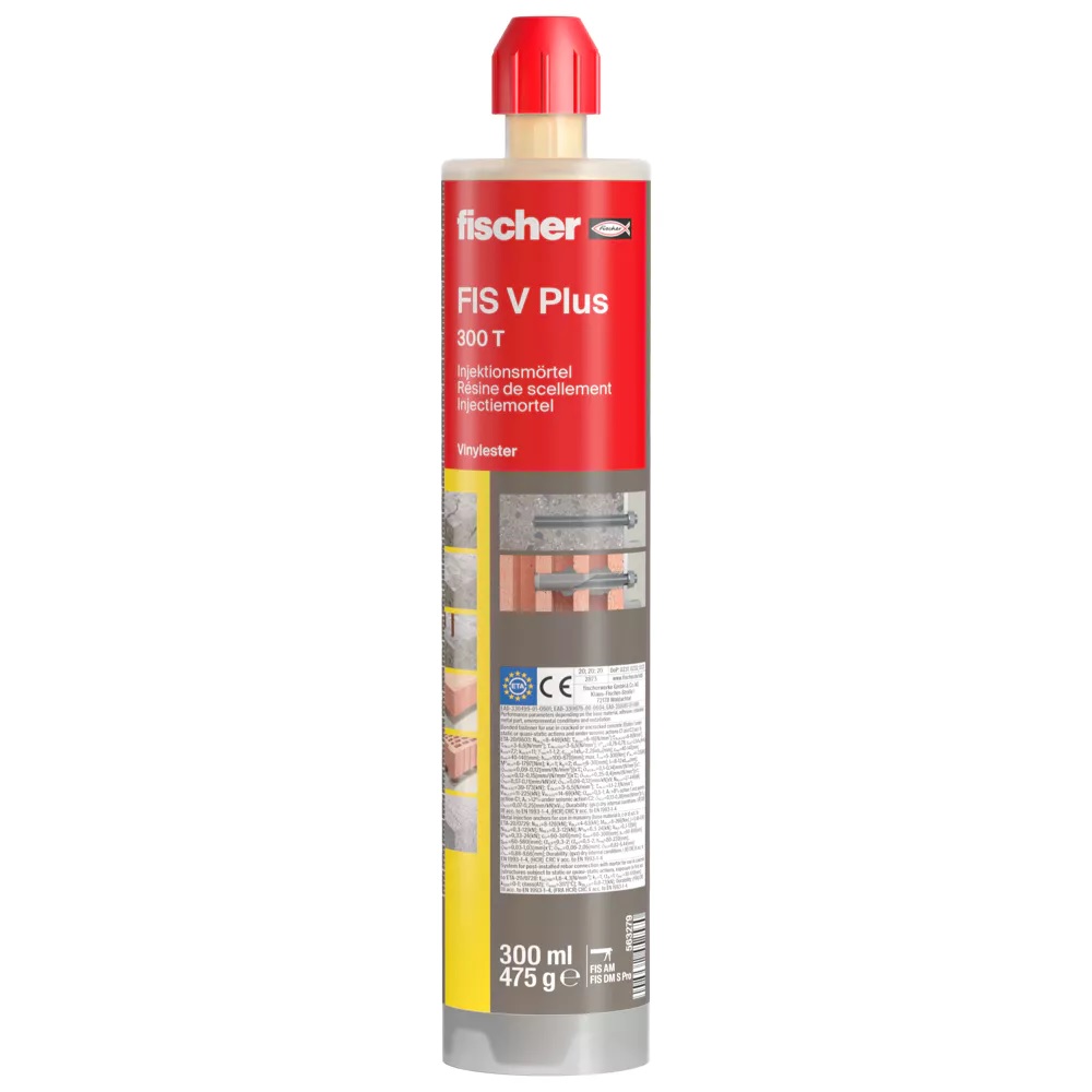 10352765 FISCHER INJECTIEMORTEL FIS V PLUS-300T KOKER A 300ML FIS V PLUS-300T