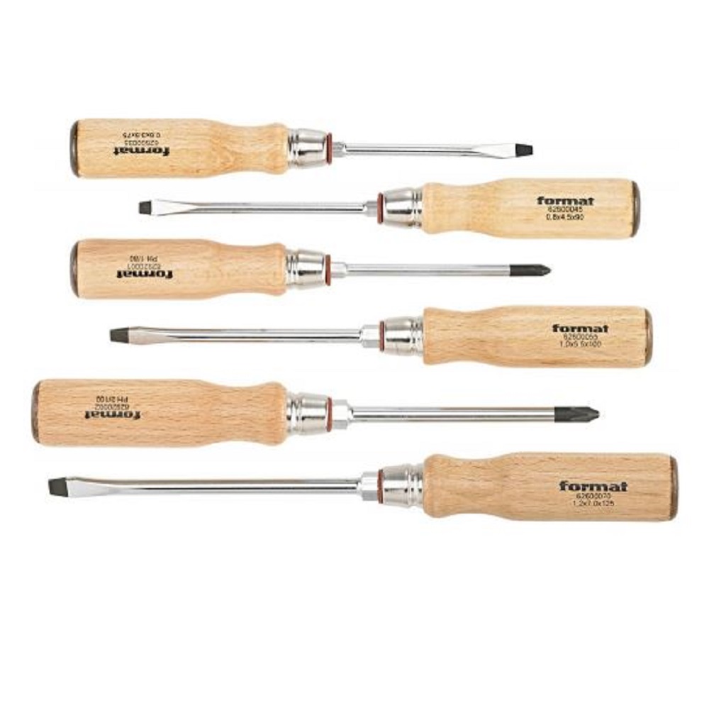 10387929 FORMAT SCHROEVENDRAAIERSET SL+PH HOUT 63540010
