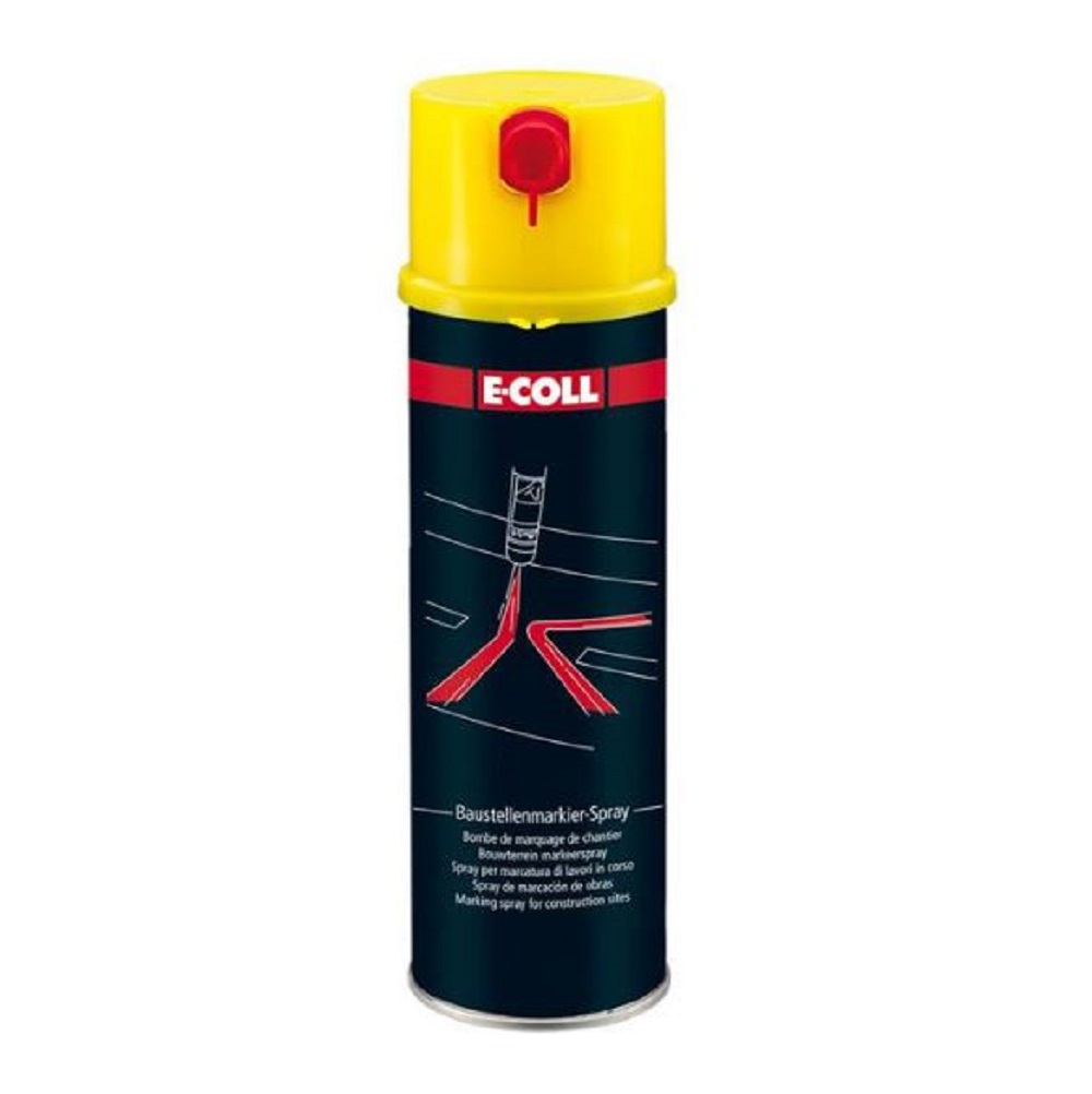 10451914 E-COLL BOUWTERREINMARKEERSPRAY EU GEEL 500 ML E-COLL 02959619