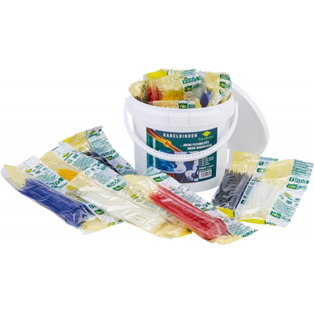10525194 SAPISELCO KABELBINDERSET NYLON 1500-DELIG IN KUNSTSTOF EMMER