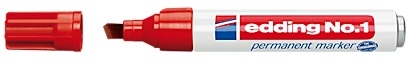 10697880 EDDING PERMANENT MARKER NR1 ROOD PLATTE PUNT