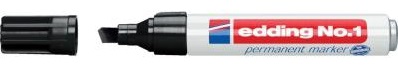 10697881 EDDING PERMANENT MARKER NR1 ZWART PLATTE PUNT