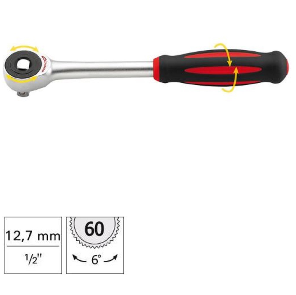 10701766 FORMAT DOORSTEEKRATEL MET DRAAIGREEP 1/2 60800030