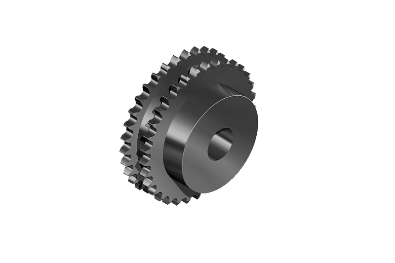 Ansi ketting & plaatwielen, duplex, centreerboring