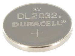 10955154 DURACELL KNOOPCEL BATTERIJ DL2032 3V CR2032 220MAH BLISTER A 2 STUKS