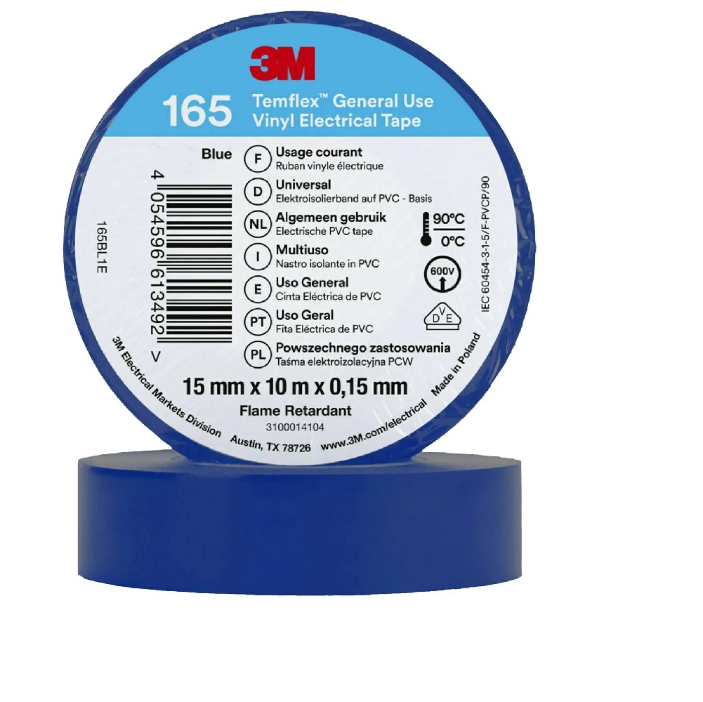 11085020 3M VINYL ISOLATIETAPE BLAUW 165BL1E