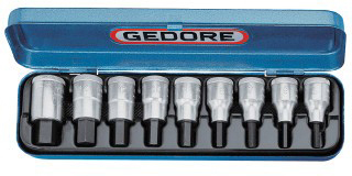 GEDORE schroefbitsets 1/2&quot; voor BZK schr.inchmaten