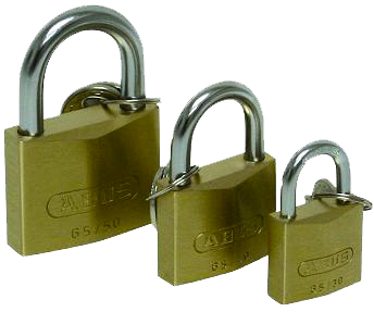 ABUS messing hangsloten type 65 gelijksluitend
