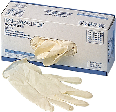 10142922 OXXA HANDSCHOEN LATEX-STRONG 44-160,NATUREL, A 100ST, MT 8/M