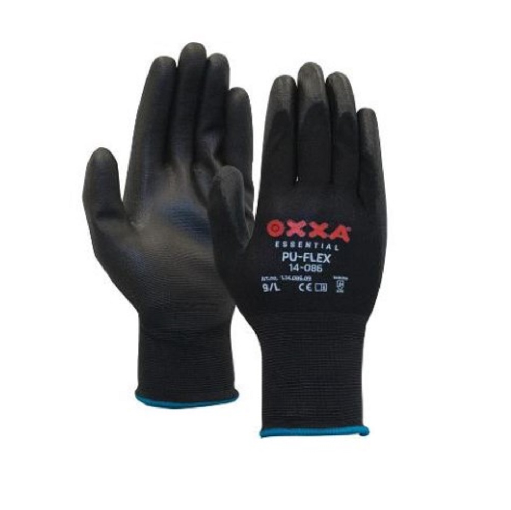 10903383 OXXA HANDSCHOEN PU-FLEX 14-086, ZWART, MT 6/XS