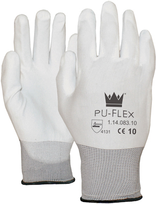 10513883 OXXA HANDSCHOEN PU-FLEX 14-083, WIT, MT 7/S