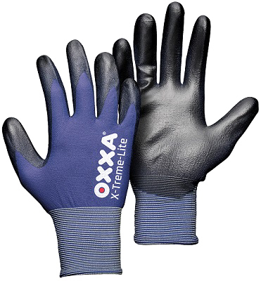 10711892 OXXA HANDSCHOEN X-TREME-LITE 51-100, ZWART/BLAUW, MT 7/S