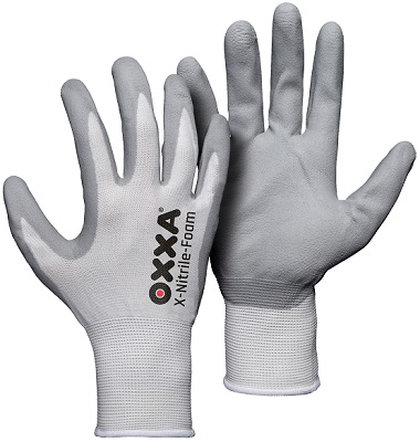 10711911 OXXA HANDSCHOEN X-NITRILE-FOAM 51-280, GRIJS/WIT, MT 7/S