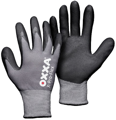 10711916 OXXA HANDSCHOEN X-PRO-FLEX 51-290, ZWART/GRIJS, MT 7/S