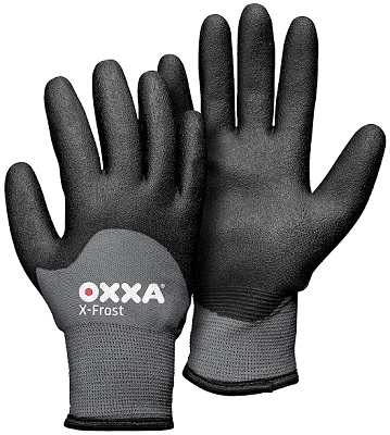 10711946 OXXA HANDSCHOEN X-FROST 51-860, ZWART/GRIJS, MT 8/M