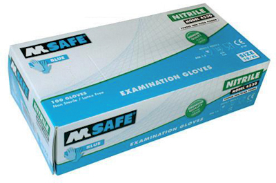 10650370 OXXA HANDSCHOEN NITRI-STRONG 44-530, BLAUW, A 100ST, MT 9/L