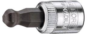 GEDORE schroefbits 1/4'' voor BZK schr. m.kogelkop