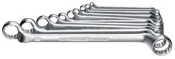GEDORE sets dubbele ringsleutels gebogen DIN838
