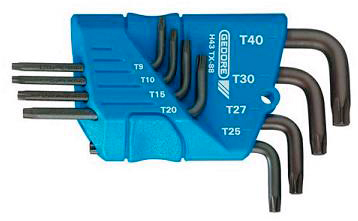 10271224 GEDORE STIFTSLEUTELSET TORX MET GREEP H 43 TX 09