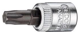 GEDORE schroefbits 1/4'' voor bin. Torx-schroeven