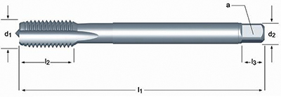 DORMER HSS-E hand-/machinetap links  DIN 376 E251