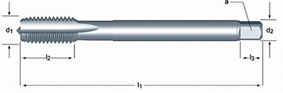 DORMER HSS-E machinetap met UNF schroefdraad E278
