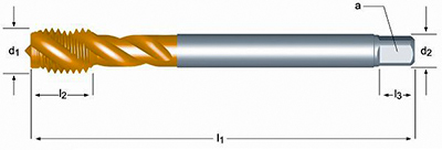 DORMER HSS-E machinetap metrisch-fijn D374 EX00TIN
