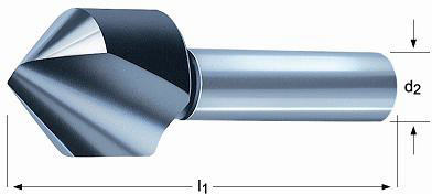 DORMER HSS verzinkboor met 1-snijkant cil.G129