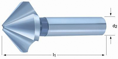 DORMER HSS verzinkboor met 3-snijk. Cil. G142