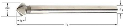 DORMER HSS Verzinkboor 90├© 3-snijk. Cil. G600