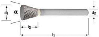 DORMER HM stiftfrees DC vorm N omgek.kegelvorm P82