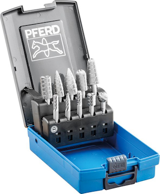 HSS-graveer-stiftfrezen-set, 10-delig