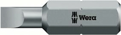10903829 WERA BIT 1/4 DIN 3126 C6,3 3,0X0,5X25MM TAAIHARD