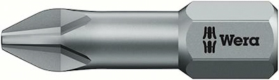 10903847 WERA BIT 1/4 DIN 3126 C6,3 PH 1X25MM TOR,