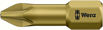 10903858 WERA BIT 1/4 DIN 3126 C6,3 PZ 1X25MM, EH,