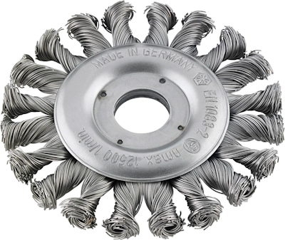 Ronde borstel, roestvrij staaldraad (1.4310)