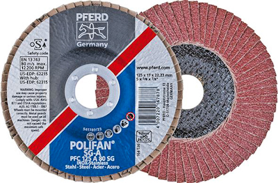 Polifan-lamellenschijf, korund, dia. 125 mm