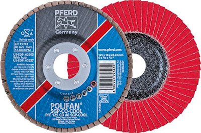 PFERD lamellenschijf, SGP-CO-COOL, gewelfd, 125