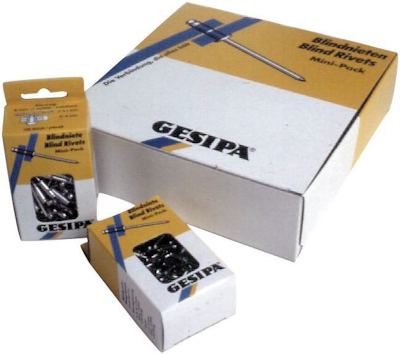 GESIPA bl.kl.nagel alu/staal platbolkop mini-pack
