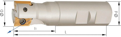 Schachtfrees 90gr cilindrisch