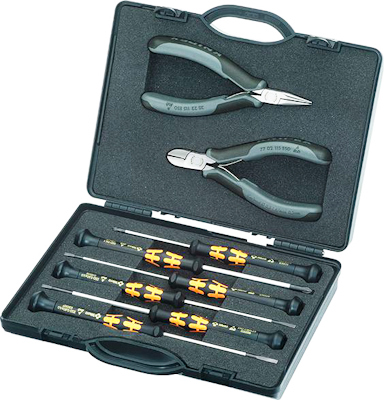 10400329 KNIPEX ELEKTRONICA-TANGENSET 8-DLG. 00 20 18 ESD