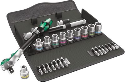WERA zeskant dopsleutelset 1/2''