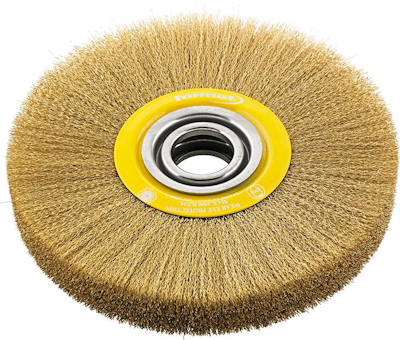 FORMAT rond borstel, messingdraad, gegolfd