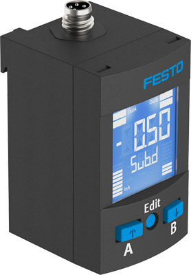 10821649 FESTO  DRUKSENSOR MET DIG. DISPLAY  SPAU-V1R-H-G18FD-L-PNLK-PNVBA-M8U 8001223