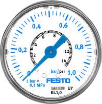 10186187 FESTO PRECISIEMANOMETER MAP-40-1-1/8-EN 161126