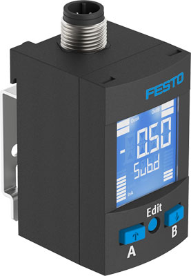 10821638 FESTO  DRUKSENSOR MET DIG. DISPLAY  SPAU-P10R-W-G18FD-L-PNLK-PNVBA-M12U 8001230