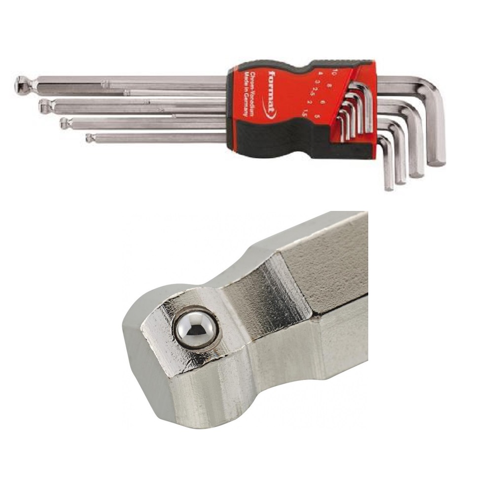 11059009 FORMAT HAAKSE INBUSSLEUTELSET 1,5-10MM 9-DELIG 6159551000