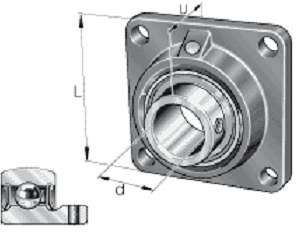 10290316 INA FLENSLAGERBLOK VIERKANT PCJY60-XL-N